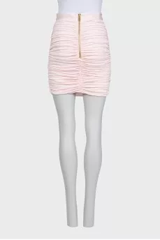 Pink draped skirt