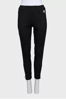 Sports tapered trousers with white stripes