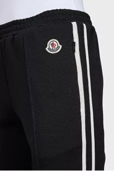 Sports tapered trousers with white stripes