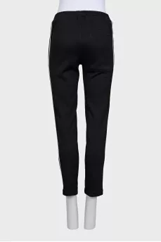 Sports tapered trousers with white stripes