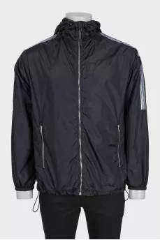 Men's windbreaker with a zip-up hood
