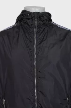 Men's windbreaker with a zip-up hood