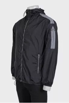 Men's windbreaker with a zip-up hood