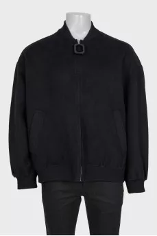 Men's black wool jacket with tag