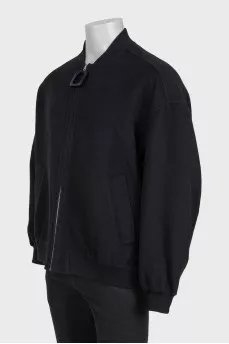Men's black wool jacket with tag