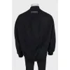 Men's black wool jacket with tag