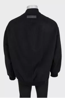 Men's black wool jacket with tag