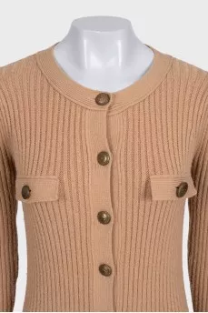 Fitted dress with buttons
