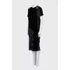 Black dress with perforated shoulders