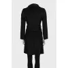 Fitted cashmere coat with belt