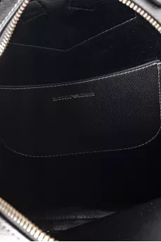 Silver leather backpack