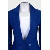 Blue wool suit with trousers