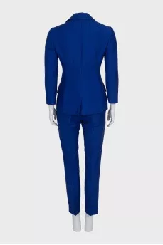 Blue wool suit with trousers