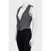 Gray wool button-down vest