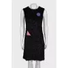 Black dress with contrasting stripes