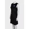 Black dress with contrasting stripes