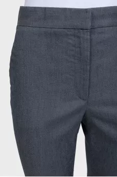 Grey tapered high-waist trousers