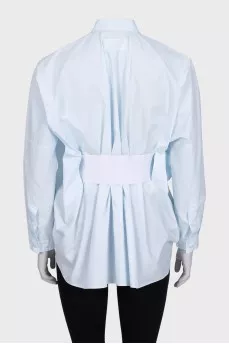 Blue shirt with a belt