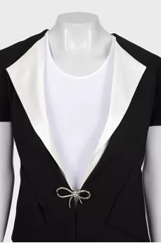Black and white cardigan with pockets