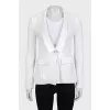 Fitted jacket with patch pockets