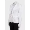 Fitted jacket with patch pockets