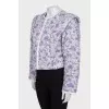 White printed jacket with detachable sleeves