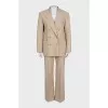 Double-breasted suit in beige