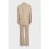 Double-breasted suit in beige