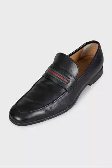 Men's loafers with two-tone branded insert