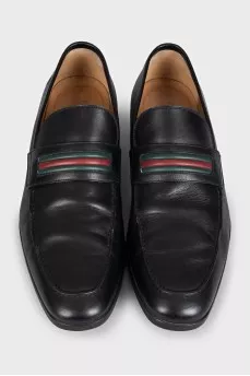 Men's loafers with two-tone branded insert