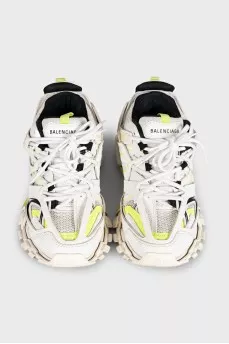 Track sneakers with contrasting inserts