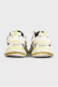 Track sneakers with contrasting inserts