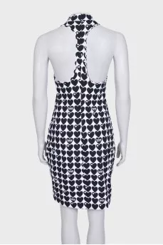 Black and white sleeveless dress