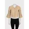 Beige suede jacket