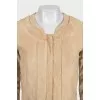 Beige suede jacket