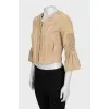 Beige suede jacket