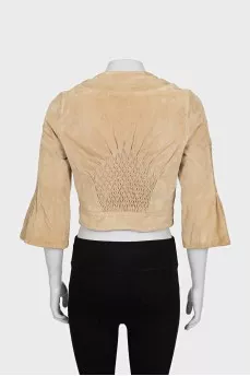 Beige suede jacket