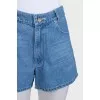 Blue denim shorts with pockets