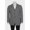 Men's wool and silk jacket with a small print