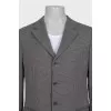 Men's wool and silk jacket with a small print