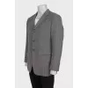 Men's wool and silk jacket with a small print