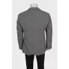 Men's wool and silk jacket with a small print