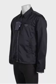 Men's straight-cut jacket with a zipper