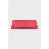 Red python leather clutch