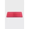 Red python leather clutch