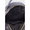 Black quilted leather backpack