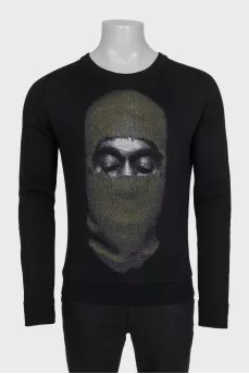 Men's jumper with an accent print