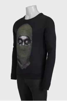 Men's jumper with an accent print