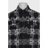 Men's shirt with a signature print and buttons