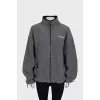 Серая куртка oversize